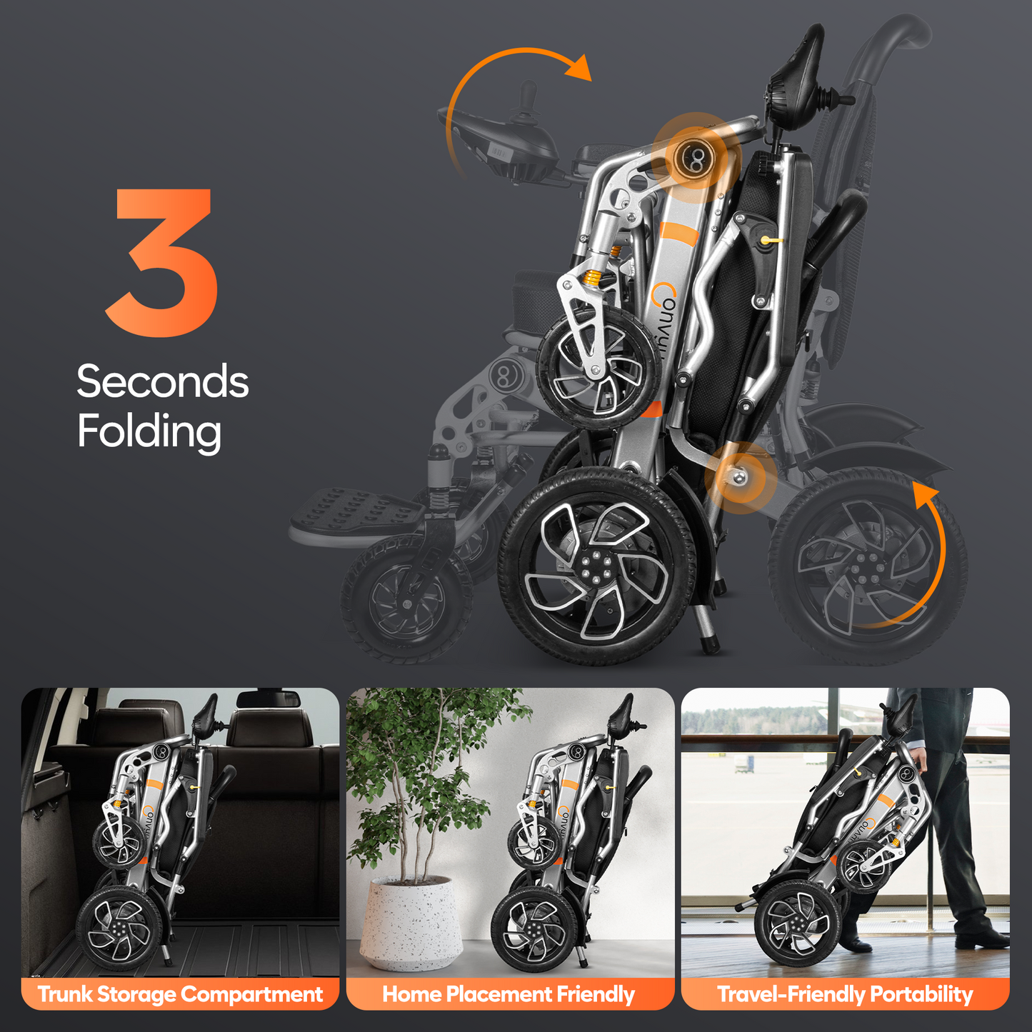 Convyu’s Third-Generation Electric Wheelchair, The EW-09, Offers Range Of Up To 35 Miles, A 700-Watt Motor, And Solid Rubber Tires. The Wheelchair Lets You Travel as You Please